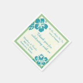 Serviette En Papier Hawaii Beach Flowers Mariage personnalisé serviett (Coin)
