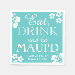 Serviette En Papier Hawaii Mange, Boire et Be Maui 'd Mariage Napkins