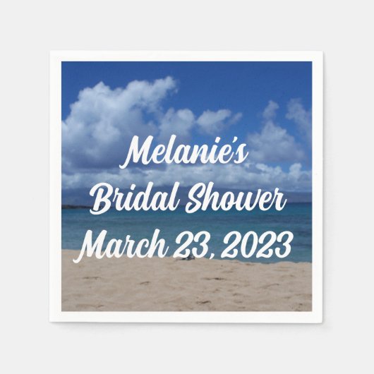 Serviette En Papier Hawaii Ocean View Fête des mariées Napkin (Devant)