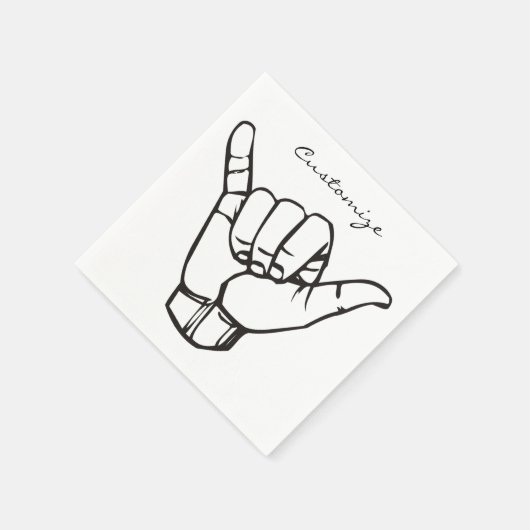 Serviette En Papier Hawaii Shaka Brah Wave Thunder_Cove (Coin)