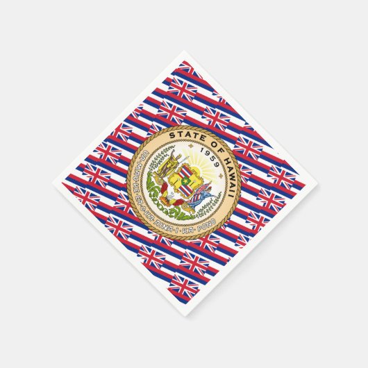 Serviette En Papier Hawaiian Flag & Seal, Flag of Hawaii (Coin)