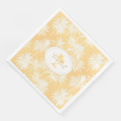 Serviette En Papier Hawaiian Palm Tree Silhouette Motif Gold ID1093 (Coin)