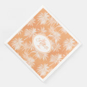 Serviette En Papier Hawaiian Palm Tree Silhouette Motif Tacao ID1093 (Coin)