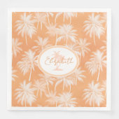 Serviette En Papier Hawaiian Palm Tree Silhouette Motif Tacao ID1093 (Devant)