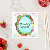 Serviette En Papier Hawaiian Tropical Summer Things Frame Luau Party (En situation)
