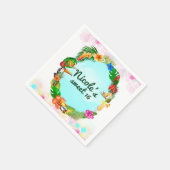 Serviette En Papier Hawaiian Tropical Summer Things Frame Luau Party (Coin)
