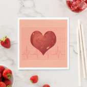 Serviette En Papier Heart Beat (En situation)