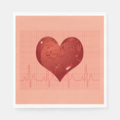 Serviette En Papier Heart Beat (Devant)