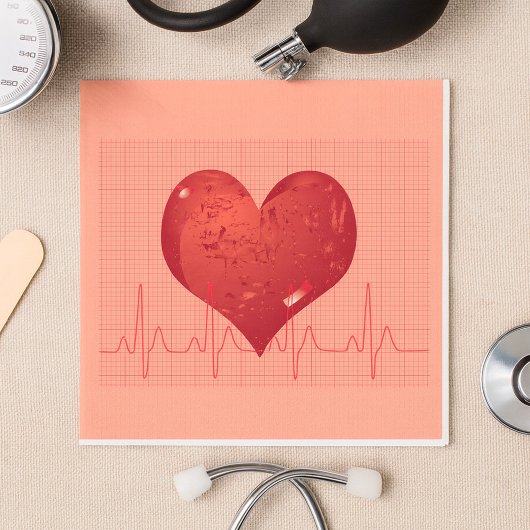 Serviette En Papier Heart Beat