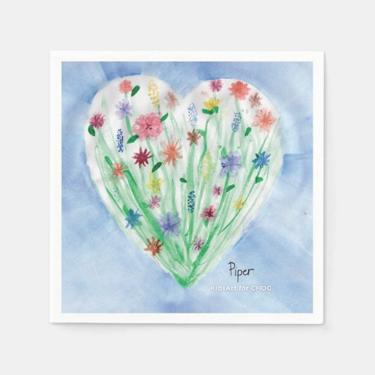 Serviette En Papier Heart Garden - KidsArt pour CHOC (Devant)