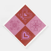 Serviette En Papier Heart Napkin (Coin)