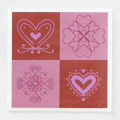 Serviette En Papier Heart Napkin (Devant)