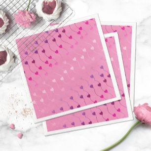 Serviette En Papier Heart on a String Pattern