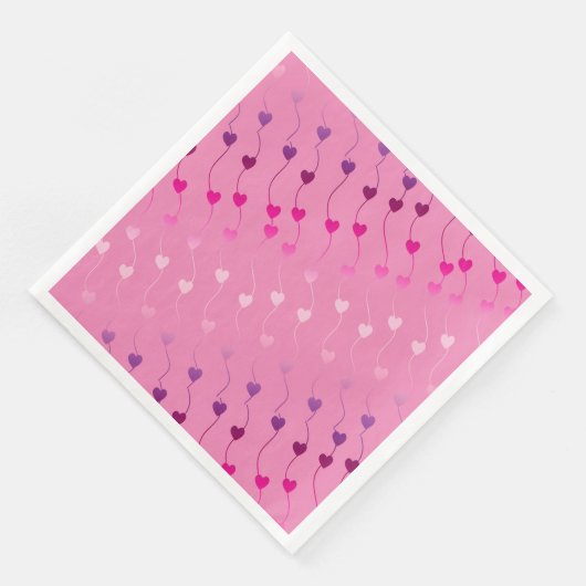 Serviette En Papier Heart on a String Pattern (Coin)