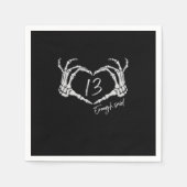 Serviette En Papier Heart Skeleton Main Classic (Devant)