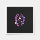 Serviette En Papier Heart Skeleton Mains - Halloween Pastel Goth Eyeba (Devant)