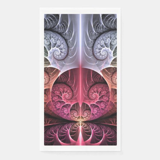 Serviette En Papier Heartbeat, Abstrait surreal Imaginaire Fractal Art (Devant)