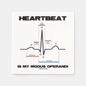 Serviette En Papier Heartbeat Est Mon Modus Operandi Sinus Rhythm (Devant)