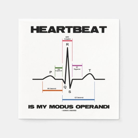 Serviette En Papier Heartbeat Est Mon Modus Operandi Sinus Rhythm (Devant)
