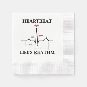 Serviette En Papier Heartbeat Life's Rhythm ECG EKG Electrocardiogram