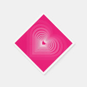 Serviette En Papier Hearts Napkins Pink (Coin)