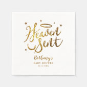 Serviette En Papier Heaven envoyé Elegant Baby shower Parties scintill (Devant)