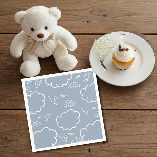 Serviette En Papier Heavenly Angel Halo Cloud Blue Napkins