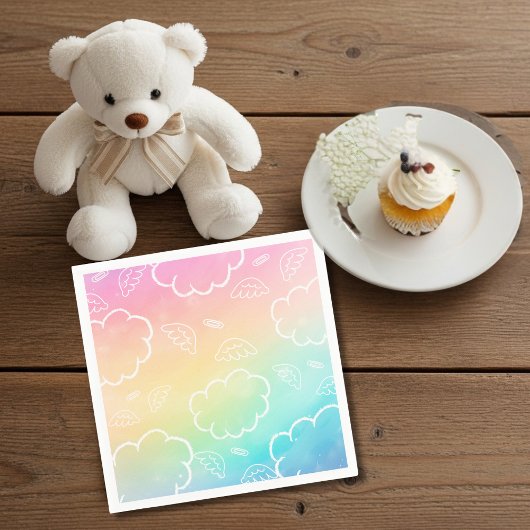Serviette En Papier  Heavenly Angel Halo Cloud  Rainbow  Napkins