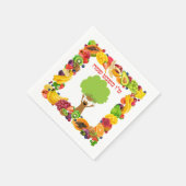Serviette En Papier Hébreu Happy Tu B'shvat (Coin)