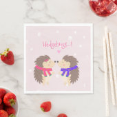 Serviette En Papier Hedgehugs ! Noël du mignon Hérisson (En situation)