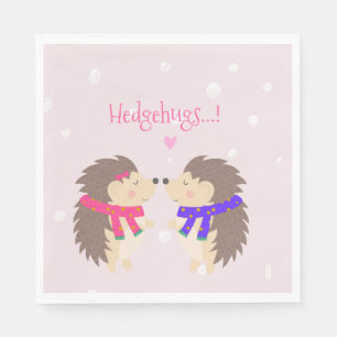 Serviette En Papier Hedgehugs ! Noël du mignon Hérisson