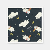 Serviette En Papier Hedwig Motif Clair de Lune (Devant)