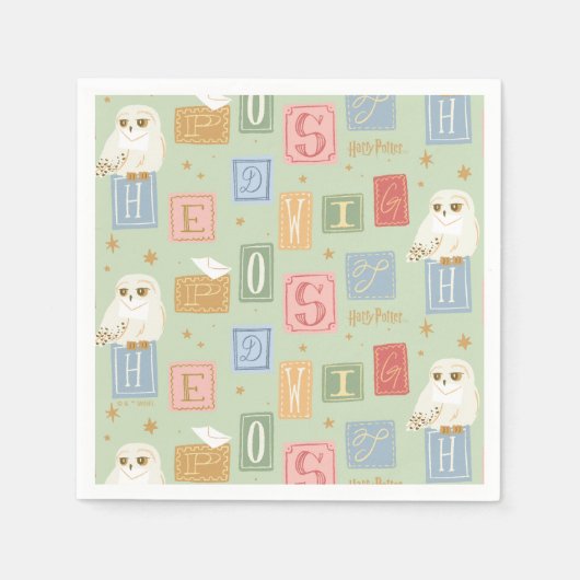 Serviette En Papier Hedwig Post Letter Block Pattern (Devant)