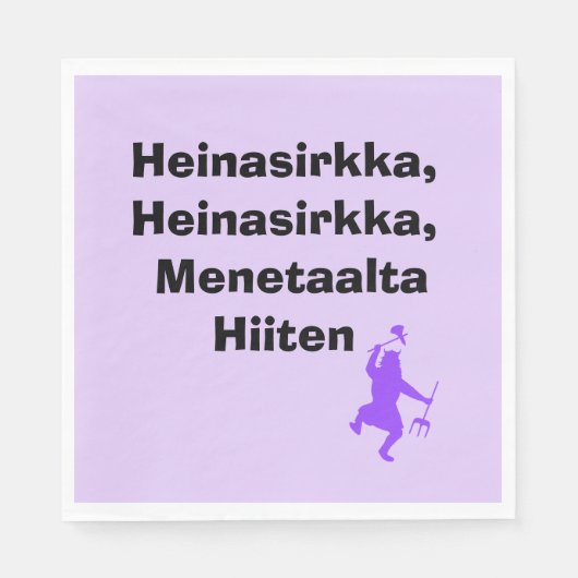 Serviette En Papier Heinasirkka, Menetaalta Hiiten St. Urho Napkins (Devant)