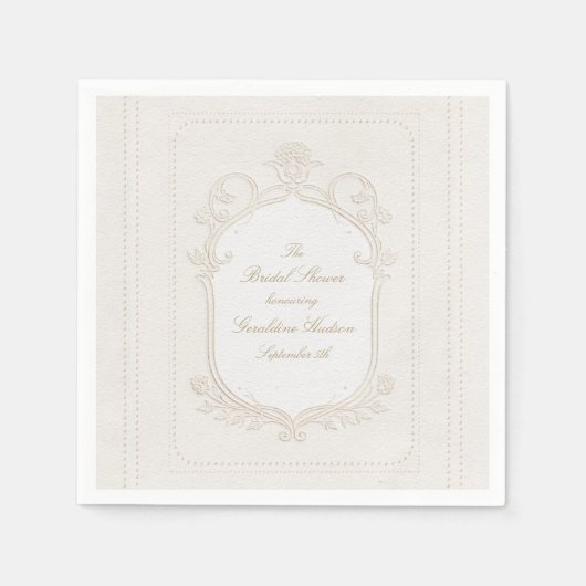 Serviette En Papier Heirloom Rococo Bridal Shower (Devant)