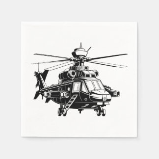 Serviette En Papier Hélicoptère Apache 64