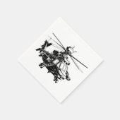 Serviette En Papier Hélicoptère Apache 64 (Coin)