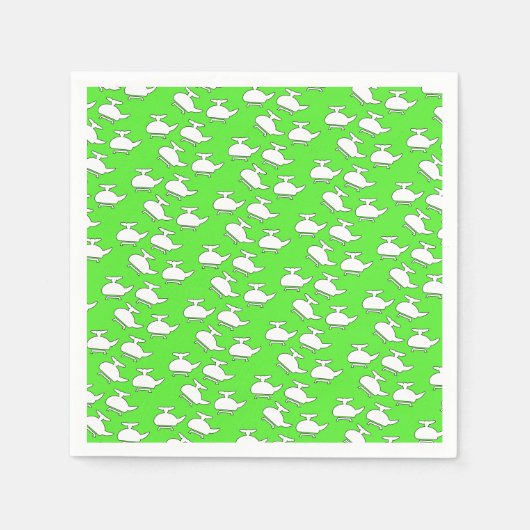 Serviette En Papier Hélicoptère fête d'anniversaire (Devant)