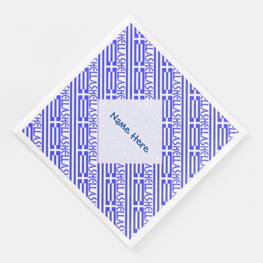 Serviette En Papier Hellas Drapeau grec Carrelage bleu Personnalisatio (Coin)