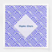 Serviette En Papier Hellas Drapeau grec Carrelage bleu Personnalisatio (Devant)