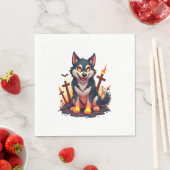 Serviette En Papier Hellhound Husky Chien (En situation)