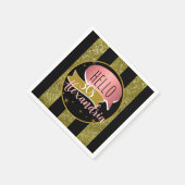 Serviette En Papier hello 30 Personalized 30th birthday glitter stripe (Coin)