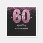 Serviette En Papier Hello 60! - Modern 60th Birthday Woman (Devant)
