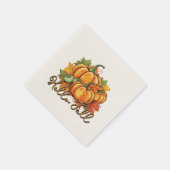 Serviette En Papier Hello Fall - Cosy Citrouille Patch (Coin)