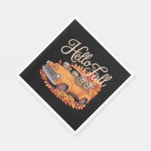 Serviette En Papier Hello Fall Funny Sloth Halloween pumkin Classic T- (Coin)