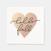 Serviette En Papier Hello Fall Love Heart (Devant)