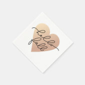 Serviette En Papier Hello Fall Love Heart (Coin)