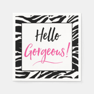 Serviette En Papier "Hello Gorgeous"
