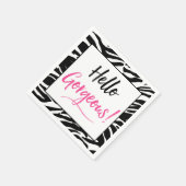 Serviette En Papier "Hello Gorgeous" (Coin)