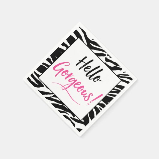 Serviette En Papier "Hello Gorgeous" (Coin)